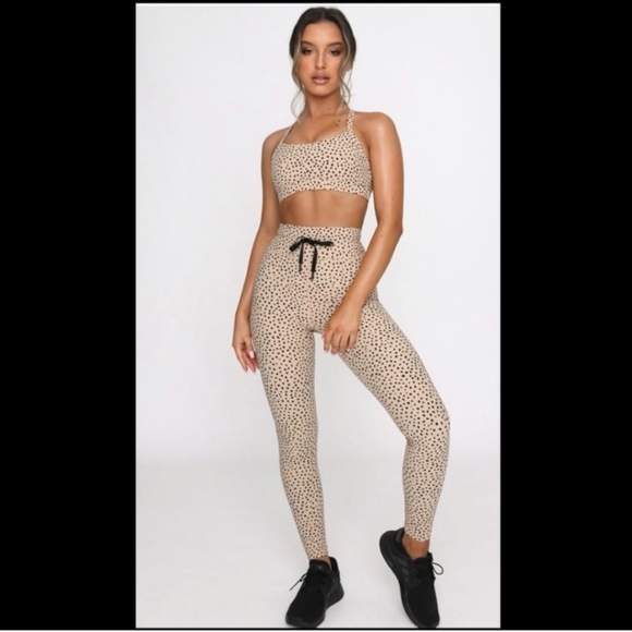 NWOT White Fox X Sarah's Day Speckle High-Waisted Leggings, M - Picture 3 of 12